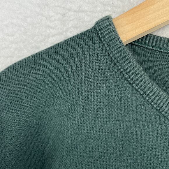 Vintage EILEEN FISHER Sweater Size 2 Cotton Oversized Jumper Pullover Green USA - Picture 8 of 14